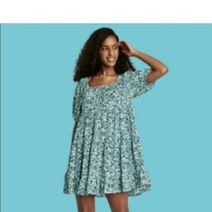 Wild Fable blue floral  babydoll dress. Perfect condition, worn 3 times.